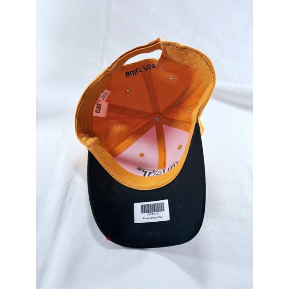 CAT Caterpillar Power Stripe Embroidered Strapback Baseball Cap Hat New - Picture 6 of 7